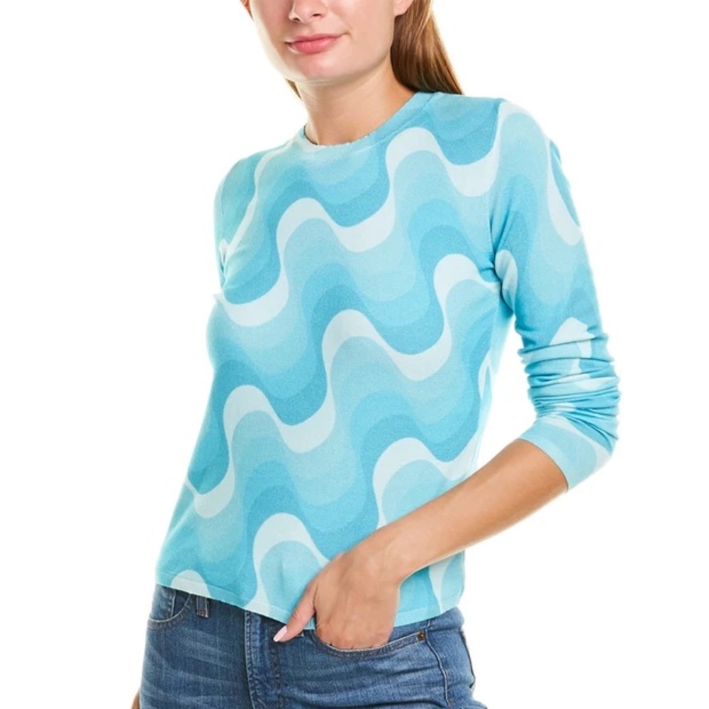 Threads Of Privilege Wave Print Sweater - image 1